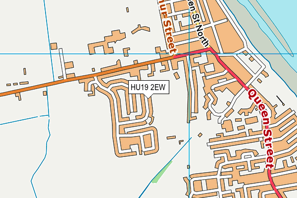 HU19 2EW map - OS VectorMap District (Ordnance Survey)