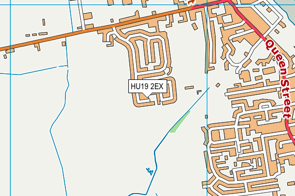 HU19 2EX map - OS VectorMap District (Ordnance Survey)