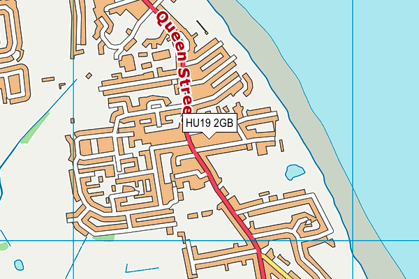 HU19 2GB map - OS VectorMap District (Ordnance Survey)