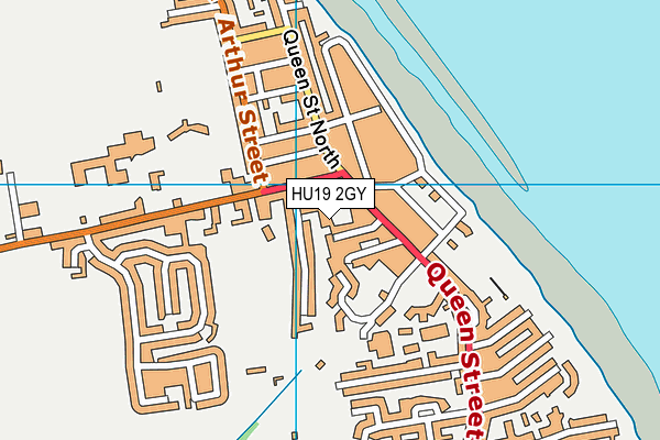 HU19 2GY map - OS VectorMap District (Ordnance Survey)