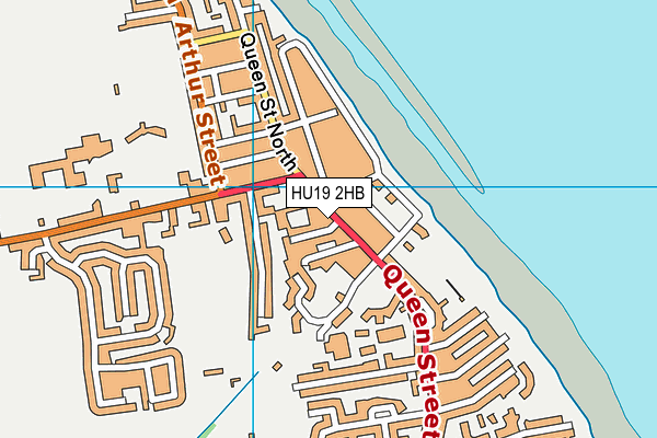 HU19 2HB map - OS VectorMap District (Ordnance Survey)