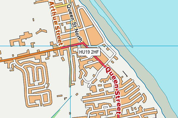 HU19 2HF map - OS VectorMap District (Ordnance Survey)