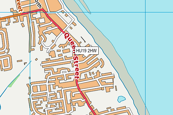 HU19 2HW map - OS VectorMap District (Ordnance Survey)