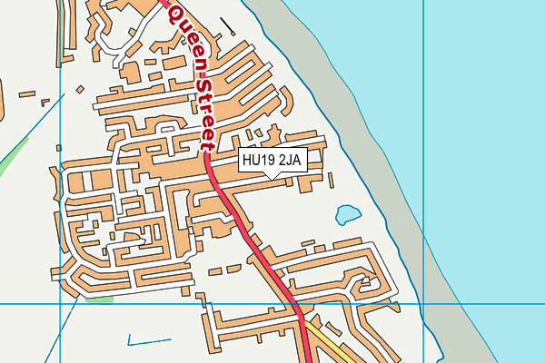 HU19 2JA map - OS VectorMap District (Ordnance Survey)