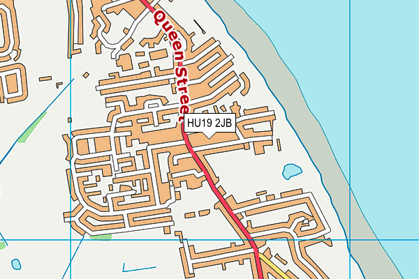 HU19 2JB map - OS VectorMap District (Ordnance Survey)