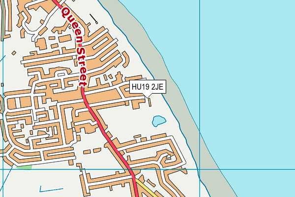 HU19 2JE map - OS VectorMap District (Ordnance Survey)