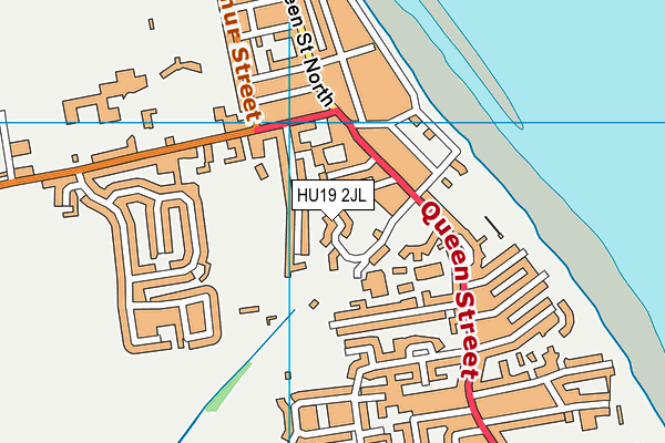 HU19 2JL map - OS VectorMap District (Ordnance Survey)