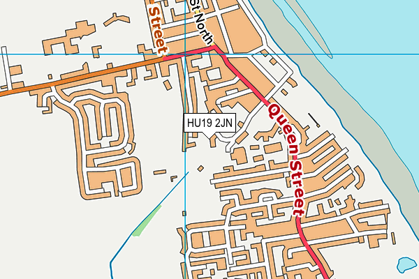 HU19 2JN map - OS VectorMap District (Ordnance Survey)