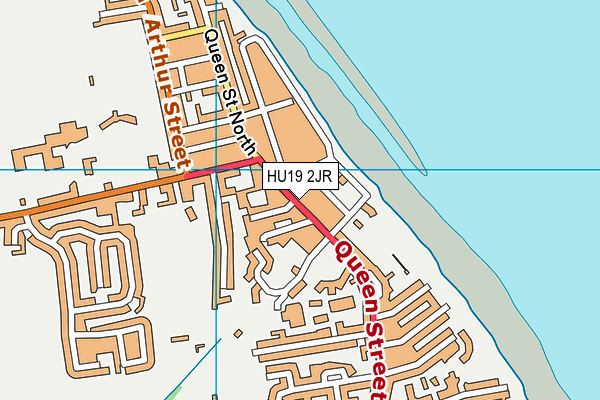 HU19 2JR map - OS VectorMap District (Ordnance Survey)