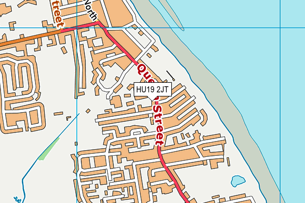 HU19 2JT map - OS VectorMap District (Ordnance Survey)