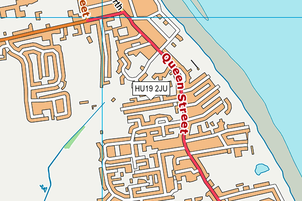 HU19 2JU map - OS VectorMap District (Ordnance Survey)