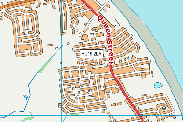 HU19 2LA map - OS VectorMap District (Ordnance Survey)