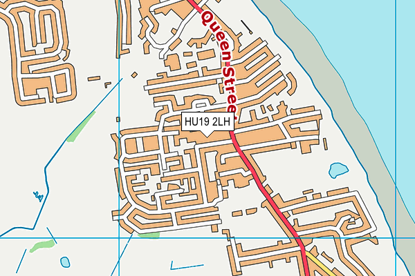 HU19 2LH map - OS VectorMap District (Ordnance Survey)