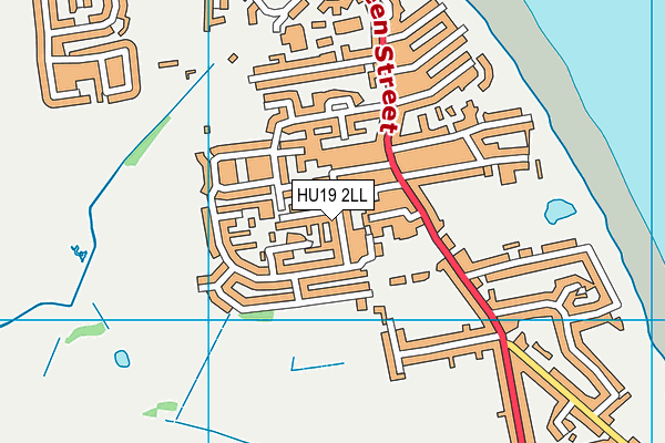 HU19 2LL map - OS VectorMap District (Ordnance Survey)