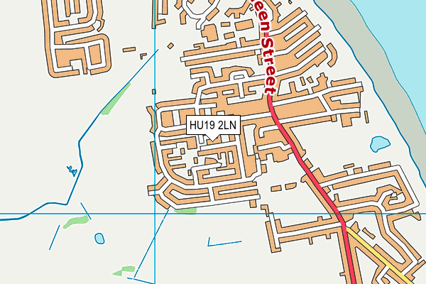 HU19 2LN map - OS VectorMap District (Ordnance Survey)