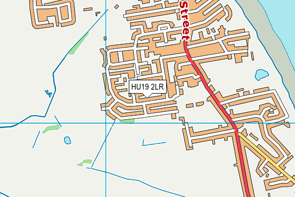 HU19 2LR map - OS VectorMap District (Ordnance Survey)