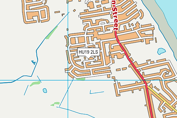 HU19 2LS map - OS VectorMap District (Ordnance Survey)