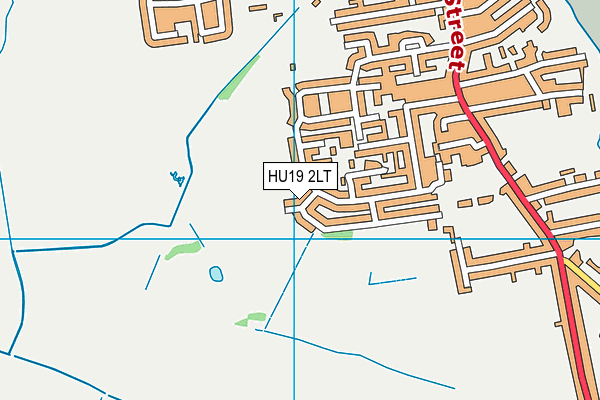 HU19 2LT map - OS VectorMap District (Ordnance Survey)