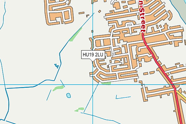 HU19 2LU map - OS VectorMap District (Ordnance Survey)
