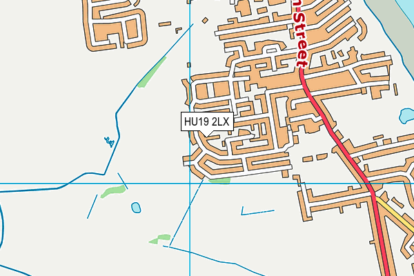 HU19 2LX map - OS VectorMap District (Ordnance Survey)