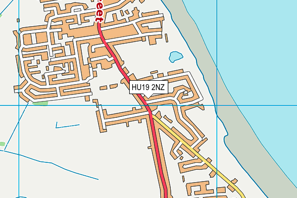 HU19 2NZ map - OS VectorMap District (Ordnance Survey)