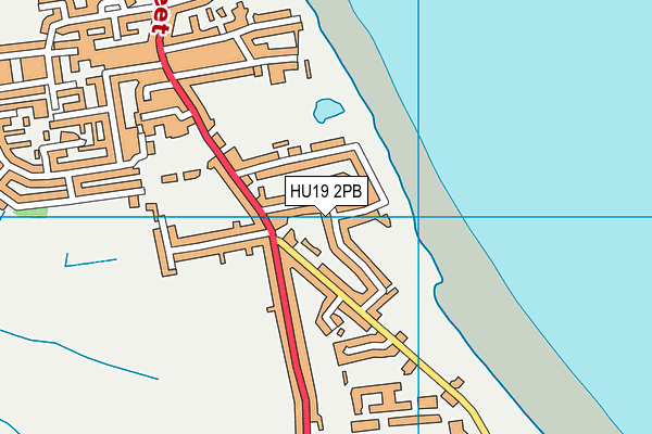 HU19 2PB map - OS VectorMap District (Ordnance Survey)