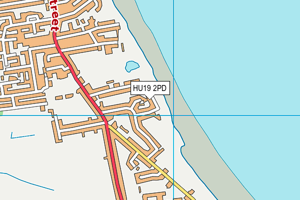 HU19 2PD map - OS VectorMap District (Ordnance Survey)