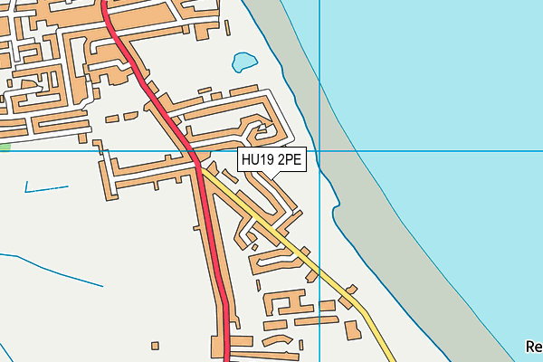 HU19 2PE map - OS VectorMap District (Ordnance Survey)