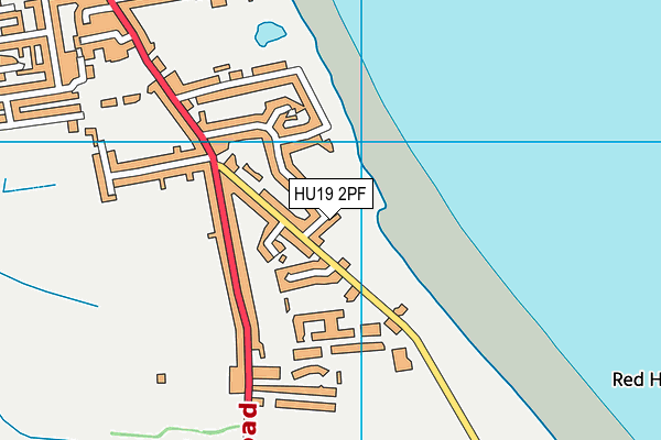 HU19 2PF map - OS VectorMap District (Ordnance Survey)