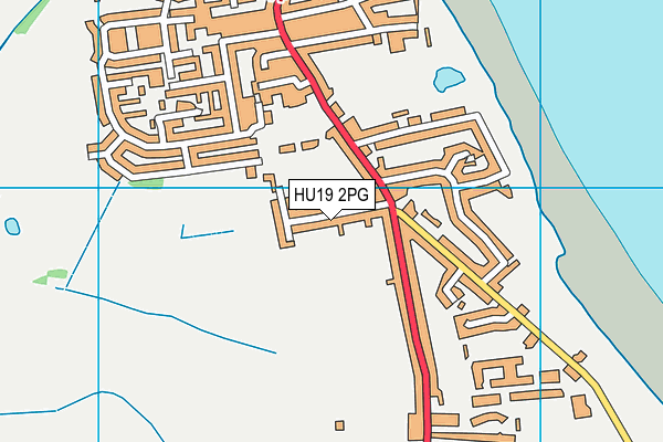HU19 2PG map - OS VectorMap District (Ordnance Survey)
