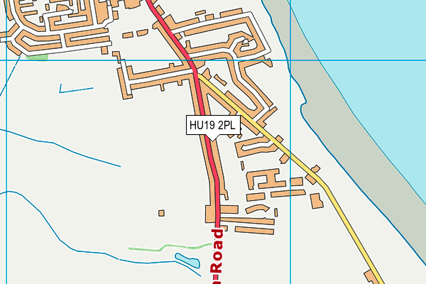 HU19 2PL map - OS VectorMap District (Ordnance Survey)