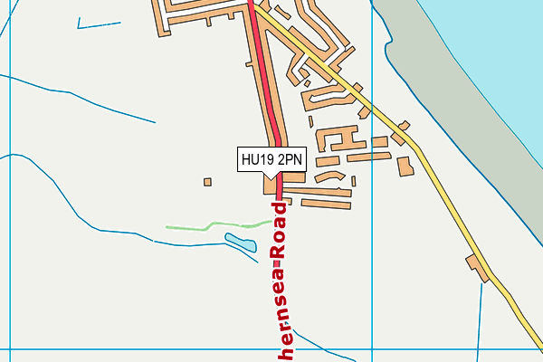 HU19 2PN map - OS VectorMap District (Ordnance Survey)