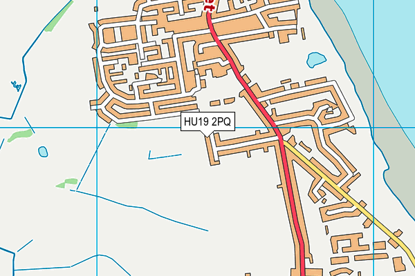 HU19 2PQ map - OS VectorMap District (Ordnance Survey)