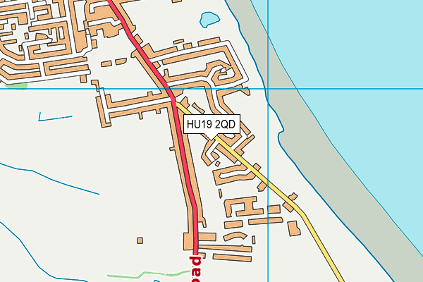 HU19 2QD map - OS VectorMap District (Ordnance Survey)
