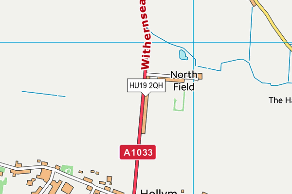 HU19 2QH map - OS VectorMap District (Ordnance Survey)