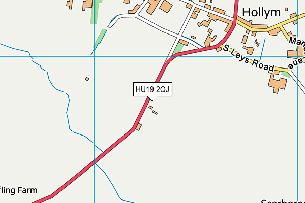 HU19 2QJ map - OS VectorMap District (Ordnance Survey)