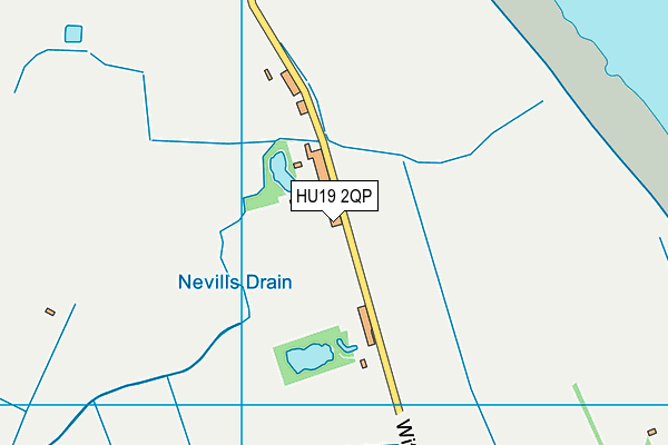 HU19 2QP map - OS VectorMap District (Ordnance Survey)