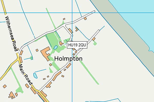 HU19 2QU map - OS VectorMap District (Ordnance Survey)