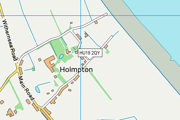 HU19 2QY map - OS VectorMap District (Ordnance Survey)