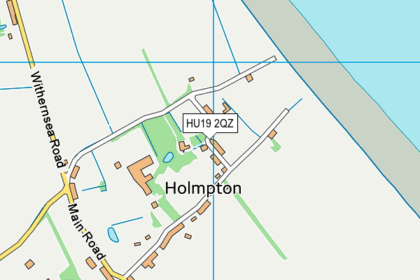 HU19 2QZ map - OS VectorMap District (Ordnance Survey)