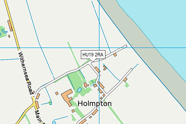 HU19 2RA map - OS VectorMap District (Ordnance Survey)