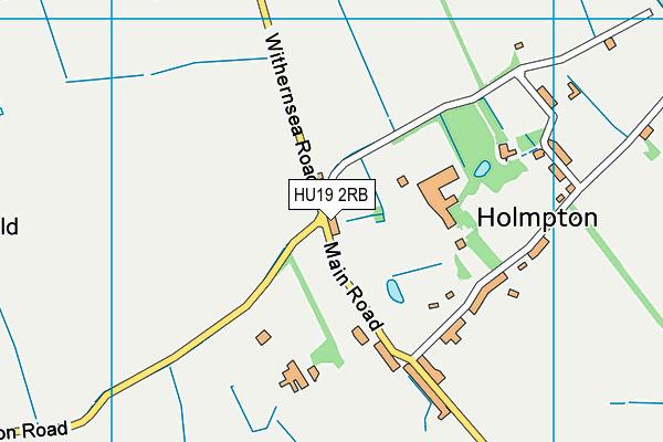 HU19 2RB map - OS VectorMap District (Ordnance Survey)