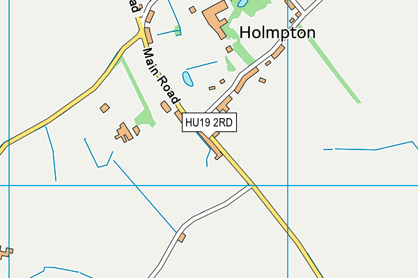 HU19 2RD map - OS VectorMap District (Ordnance Survey)