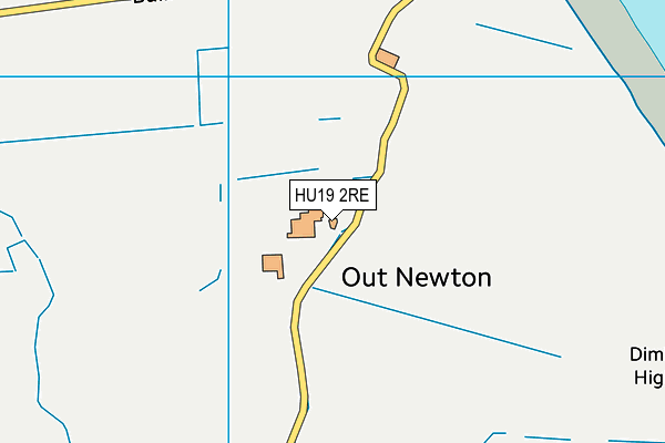 HU19 2RE map - OS VectorMap District (Ordnance Survey)