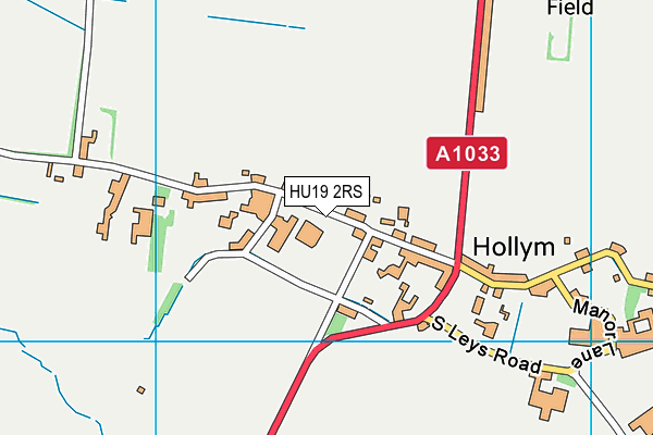 HU19 2RS map - OS VectorMap District (Ordnance Survey)