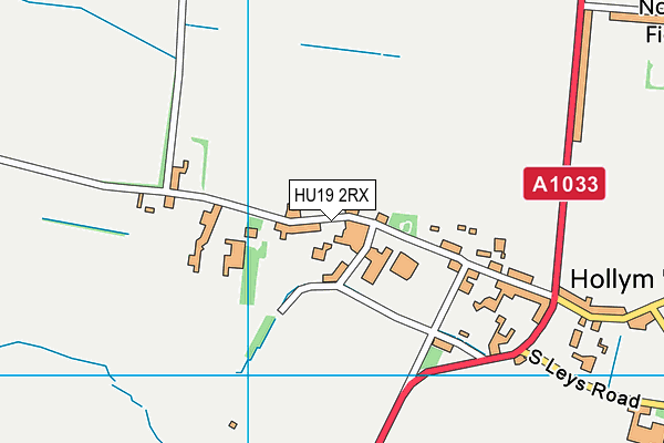 HU19 2RX map - OS VectorMap District (Ordnance Survey)