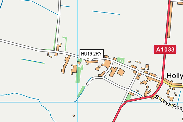 HU19 2RY map - OS VectorMap District (Ordnance Survey)