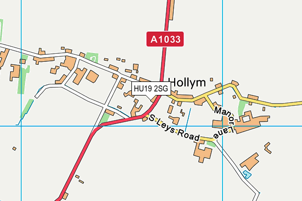 HU19 2SG map - OS VectorMap District (Ordnance Survey)