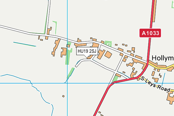HU19 2SJ map - OS VectorMap District (Ordnance Survey)