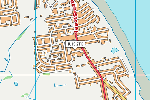 HU19 2TG map - OS VectorMap District (Ordnance Survey)